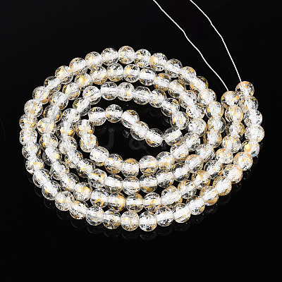 Crackle Transparent Glass Beads Strands X1-GLAA-N030-8mm-01J-1