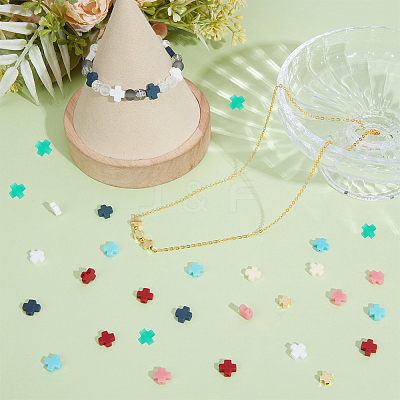 70Pcs 7 Colors Synthetic Coral Beads CORA-ME0001-02-1