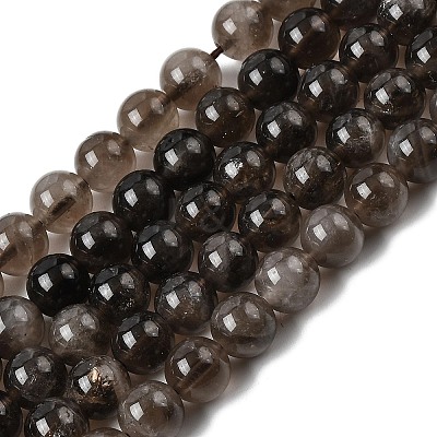 Natural Smoky Quartz Beads Strands X-G-B167-A09-8mm-1
