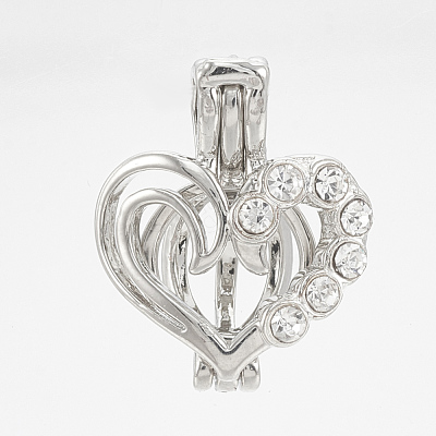Brass Locket Pendants KK-T026-23S-1