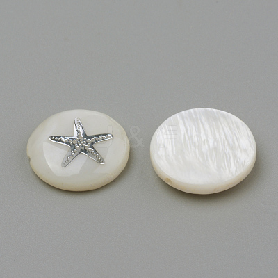 Natural Freshwater Shell Beads X-SHEL-Q011-008P-1
