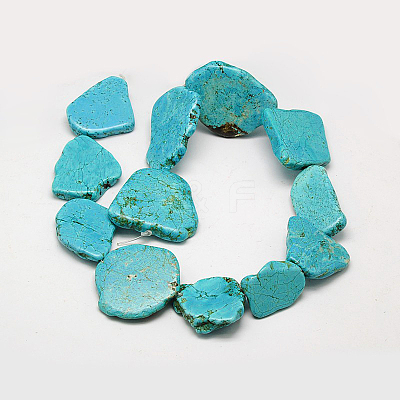 Nuggets Natural Howlite Beads Strands X-G-N0132-25-1