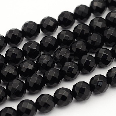 Black Onyx Beads Strands GSF10mmC097-1