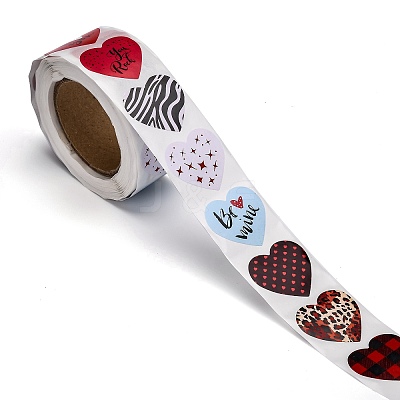 Heart Shaped Stickers Roll DIY-K027-A14-1