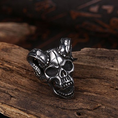 Men's Stainless Steel Finger Rings RJEW-BB29863-8-1