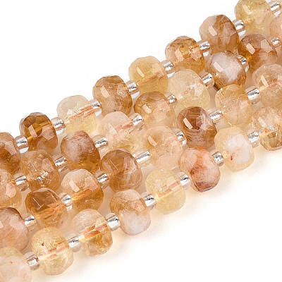 Heated Natural Citrine Beads Strands G-N327-08A-10-1