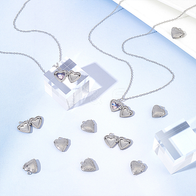 316 Stainless Steel Locket Pendants STAS-UN0055-04-1