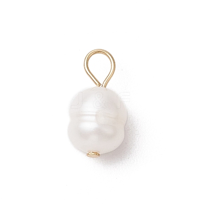 Natural Cultured Freshwater Pearl Rice Charms PALLOY-JF03921-02-1