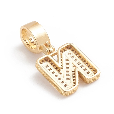 Brass Micro Pave Cubic Zirconia Pendants ZIRC-G165-13G-N-1