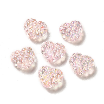 Transparent Acrylic Waffle Beads OACR-E016-01B-1
