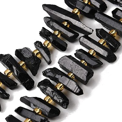 Electroplate Natural Quartz Crystal Beads Strands G-F800-B10-1
