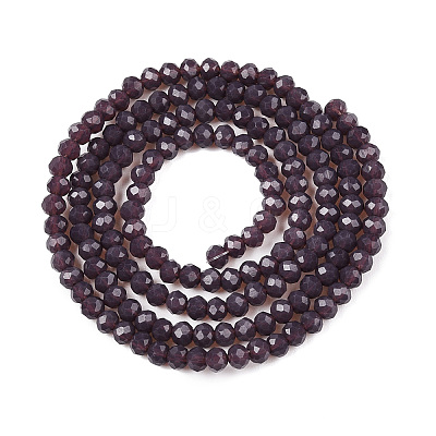 Opaque Solid Color Imitation Jade Glass Beads Strands EGLA-A044-P2mm-D11-1