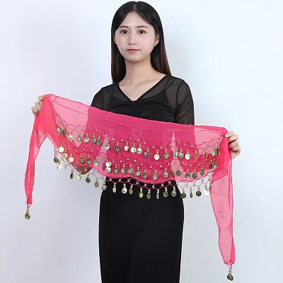 72 Coin Sequins Gauze Belly Dance Waist Belt WGF3D8F-09-1