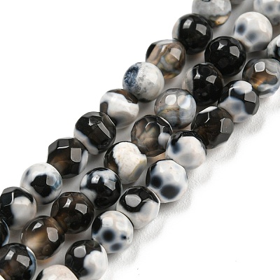 Dyed Natural Fire Crackle Agate Beads Strands G-G007-01I-1
