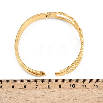 304 Stainless Steel Hinged Bangles for Women BJEW-C114-04G-1