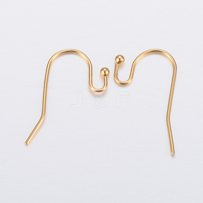 Ion Plating(IP) 304 Stainless Steel Earring Hooks X-STAS-H448-01G-1