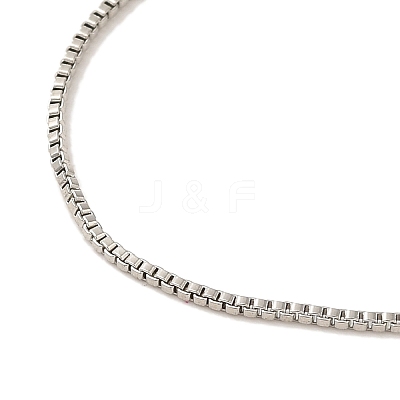 Brass Box Chain Adjustable Slider Necklaces NJEW-B119-02P-1