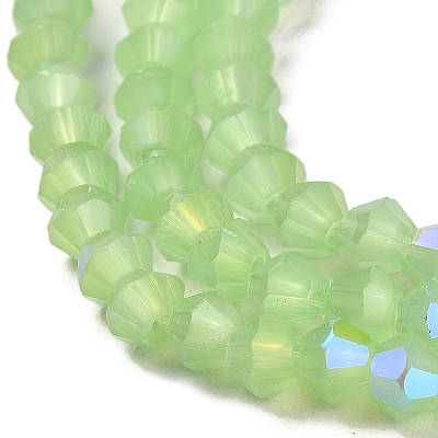 Imitation Jade Electroplate Glass Beads Strands EGLA-A039-J4mm-L01-1
