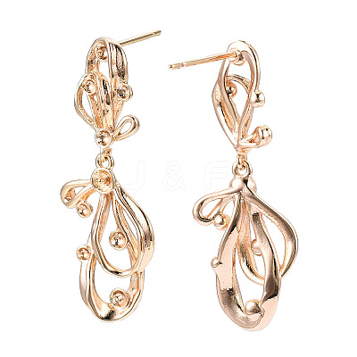 Brass Stud Earring Findings KK-N216-408-1