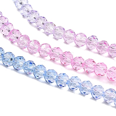 Transparent Painted Glass Beads Strands DGLA-A034-T4mm-A08-1