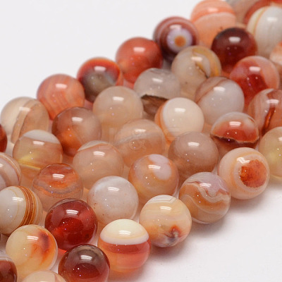 Natural Sardonyx Beads Strands X-G-K155-D-8mm-01-1