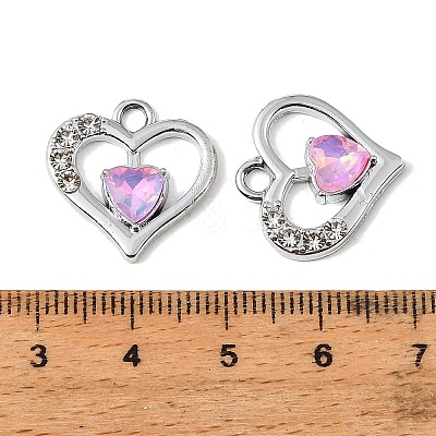 UV Plating Alloy Glass Pendants FIND-K032-11P-1