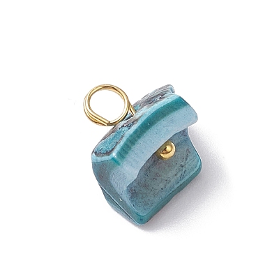 Dyed Natural Shell Chip Charms PALLOY-JF04556-1