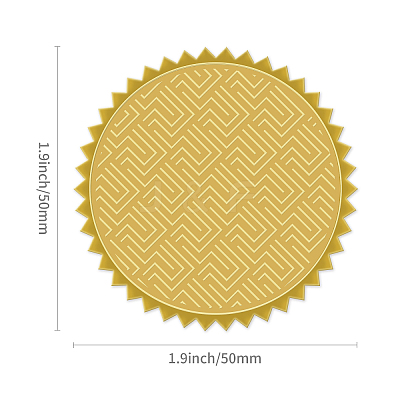 Plastic Self Adhesive Gold Foil Embossed Stickers DIY-WH0211-026-1