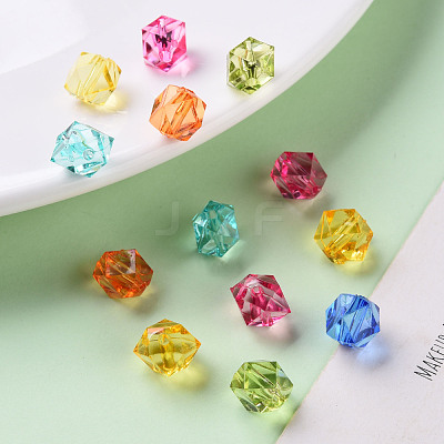 Transparent Acrylic Beads TACR-S154-15B-1