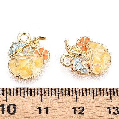 Alloy Enamel Pendants ENAM-T009-63B-RS-1