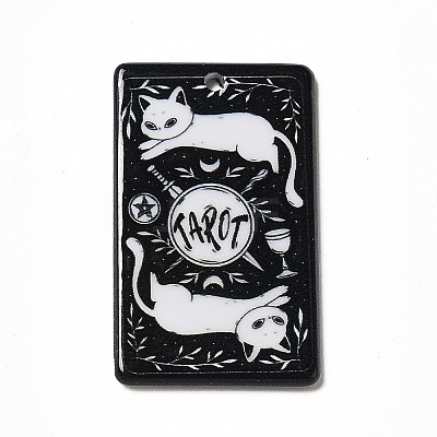 Tarot Theme Printed Acrylic Pendants MACR-G061-04H-1
