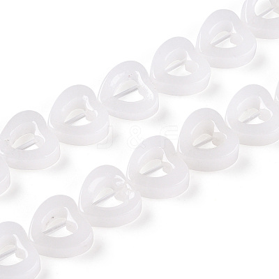 Natural White Jade Beads Strands G-N342-96-1