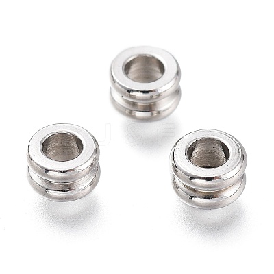 202 Stainless Steel European Bead Cores STAS-M282-02P-1