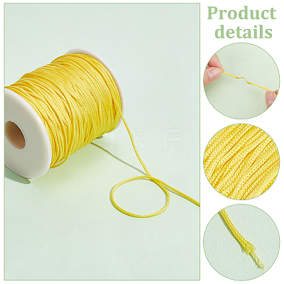 1 Roll 100 Yards Round Nylon Braided Thread NWIR-PH0002-22D-1