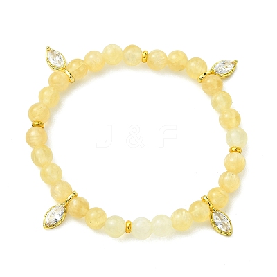 Horse Eye Brass Micro Pave Clear Cubic Zirconia Charm Bracelets BJEW-JB14059-1