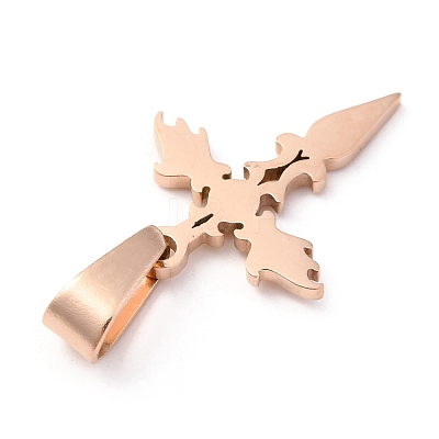 304 Stainless Steel Pendants STAS-Z018-01RG-1