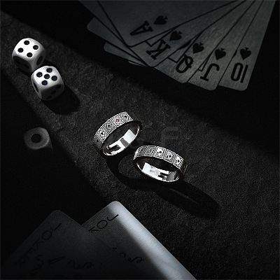 Brass with Rhinestone Finger Rings for Men FS-WG9B66A-01-1
