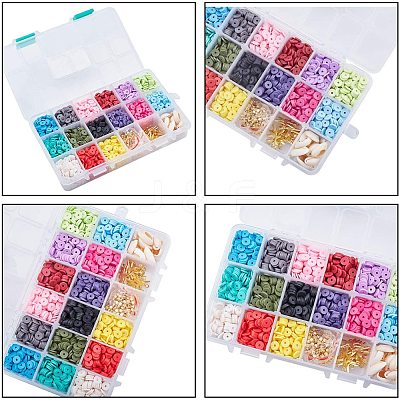 Handmade Polymer Clay Beads CLAY-JP0001-03-6mm-1