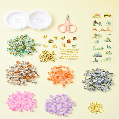 DIY Lampwork Beaded Bracelet Making Kit DIY-FZC0001-01D-1