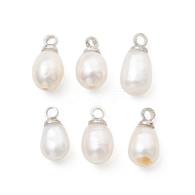 Natural Cultured Freshwater Pearl Pendants PALLOY-JF05438-02-1