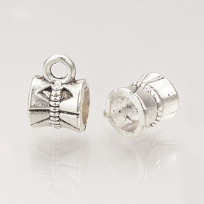 Tibetan Style Alloy Tube Bails X-TIBE-R300-02AS-LF-1