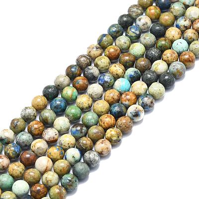 Natural Chrysocolla and Lapis Lazuli Beads Strands G-F715-105B-1