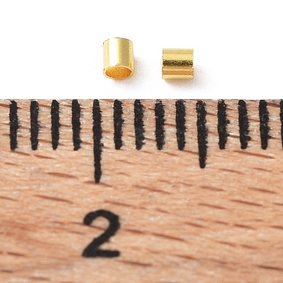 Brass Tube Crimp Beads LS-E001-G-FF-1