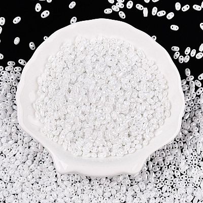 Opaque Colours Luster Glass Seed Beads SEED-T006-02L-1