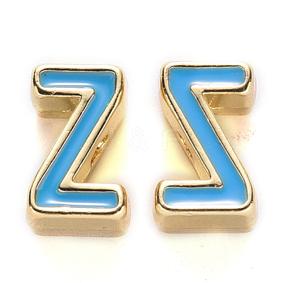 Rack Plating Alloy Enamel Beads X-ENAM-S122-033Z-NR-1