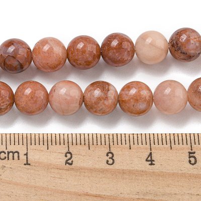 Natural Pink Aventurine Beads Strands G-P257-05-8mm-1