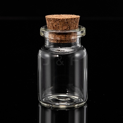 Glass Wishing Bottle Bead Containers X-CON-Q012-1