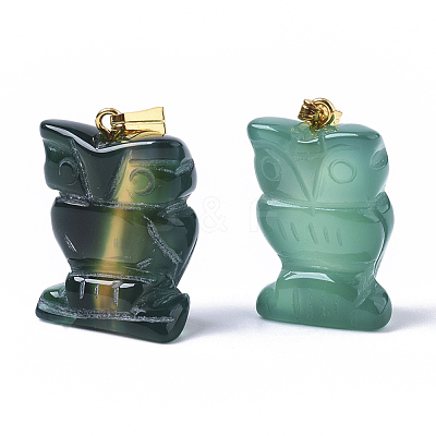 Natural Agate Pendants G-R459-006-1