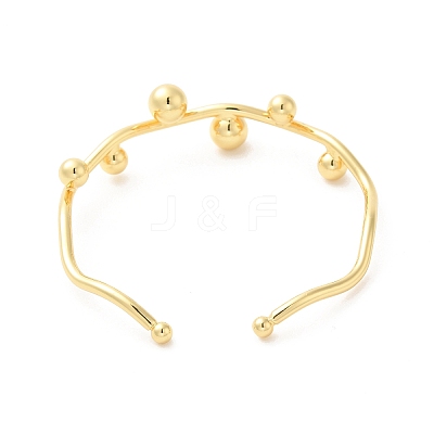 Brass Cuff Bangles BJEW-P309-01G-1