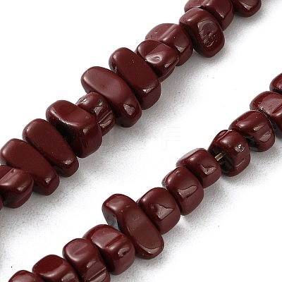 Spray Painted Synthetic Non-magnetic Hematite Beads Strands G-C248-E01-1